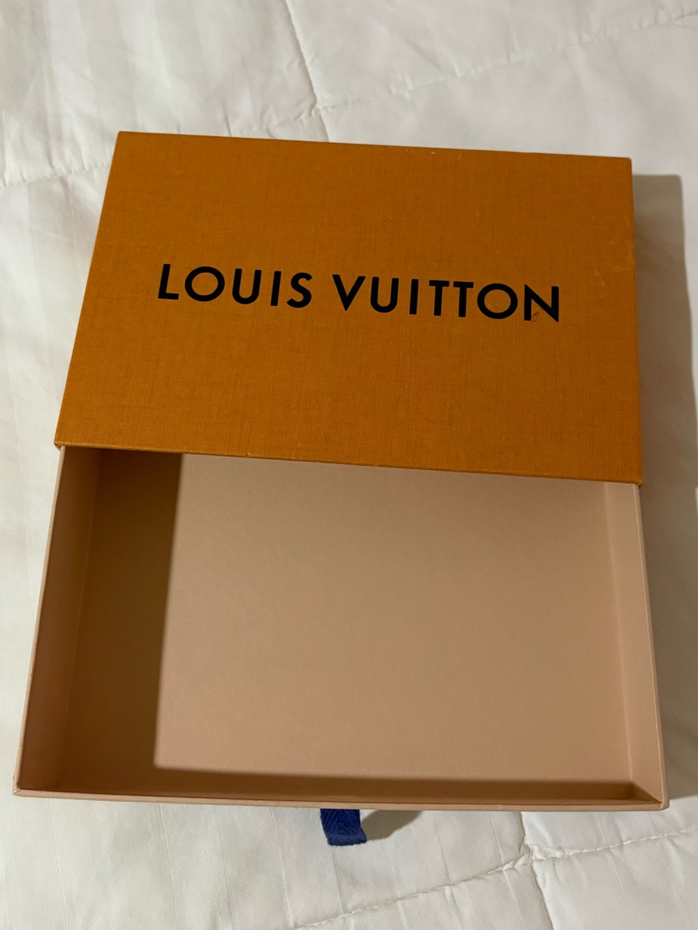 Louis Vuitton Orange Presentation Box with Navy Logo - Picture 2 of 2